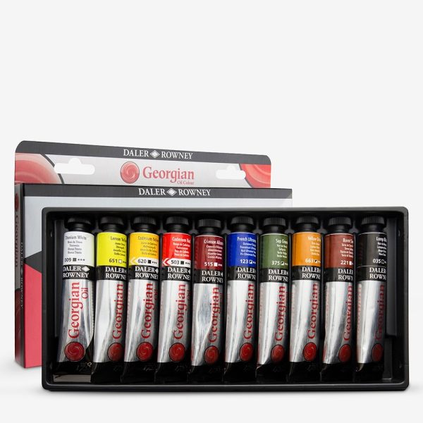 Daler Rowney Georgian Oil Colour Set (10x38ml) - Image 5